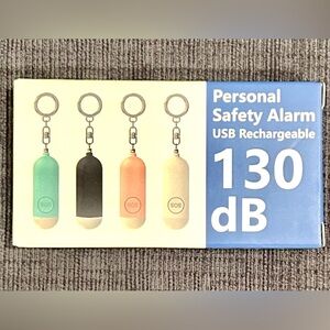 USB Rechargeable Personal Safety Alarm Keychain